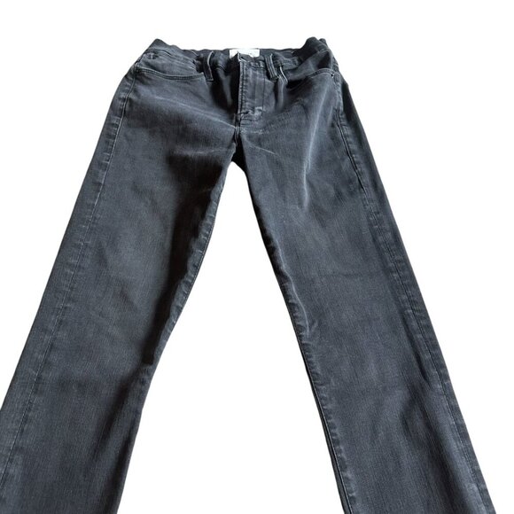 Frame Le High Skinny Jeans Billups Chew Light Black Cropped Stretch Size 26 - Picture 4 of 11